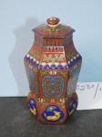 627 · CLOISONNE FACETED SPICE BOTTLE