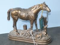 634 · RESIN, BRONZE STYLE STATUE OF