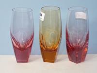 639 · GROUP OF 3 MOSER GLASSES H-15