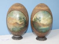 643 · PAIR OF VINTAGE HAND PAINTED E