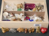 650 · ASSORTED MINIATURE GLASS, STON