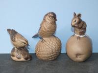 651 · GROUP OF 3 POOLE POTTERY FIGUR