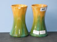 680 · PAIR OF UNSIGNED GLAZED VASES