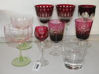 693 · SELECTION OF 9 DECORATIVE GLAS