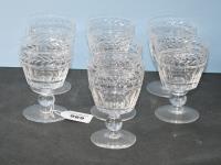 696 · SET OF 7 CRYSTAL PORT GLASSES