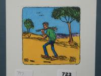 723 · A FRAMED PRO HART ETCHING 'THE