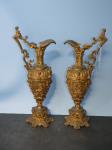 745 · A PAIR OF LARGE GILT METAL EWE