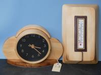 756 · HUON PINE FRAMED CLOCK H-18 CM
