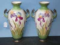 759 · PAIR OF ROYAL BONN IRIS VASES,