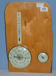 770 · HUON PINE MOUNTED BAROMETER H-