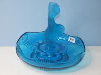 BLUE DEPRESSION GLASS FLOAT BO