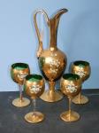 5 PIECE VENETIAN GLASS WATER S
