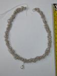 856 · TWISTED SILVER BEAD NECKLACE W