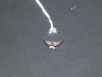 857 · 18CT WHITE GOLD RING - INCOMPL