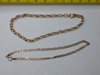 860 · 2 X 9CT GOLD BRACELETS