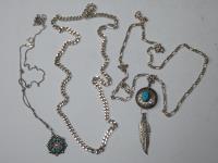 866 · ASSORTED SILVER JEWELLERY INCL