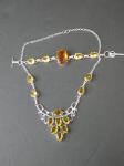905 · SILVER NECKLACE & BRACELET WIT