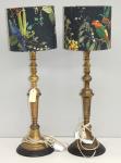 971 · PAIR OF LARGE BRASS LAMPS FEAT