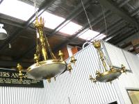 PAIR OF BRASS EMPIRE STYLE LIG