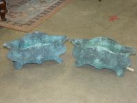 1040 · PAIR OF CAST IRON PLANTERS H-2