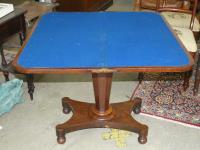1053 · MAHOGANY PEDESTAL BASED FOLD O