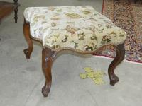 1055 · VICTORIAN CARVED WALNUT STOOL