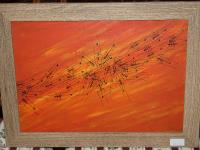 1077 · FRAMED ARTWORK 'ANTS' H-28 W-4
