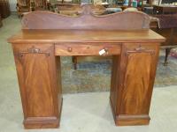 1110 · UNUSUAL CEDAR TWIN PEDESTAL SI