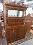 1132 · AN ART NOUVEAU MIRROR BACK SID