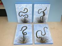 1136 · A SIGNED SET OF 4 OIL PAINTING