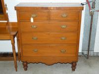 1141 · PINE CHEST OF DRAWERS C1900 H-