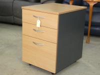 1184 · WOODGRAIN MOBILE OFFICE CHEST