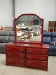 1247 · STAINED 6 DRAWER DRESSING TABL