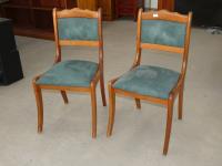 1271 · PAIR BLACKWOOD DINING FRAMED D
