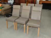 1278 · SET OF 6 LEATHER UPHOLSTERED D