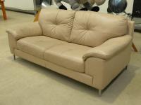 1279 · LEATHER TAN 2 SEATER SOFA