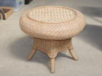 1296 · CIRCULAR WICKER SIDE TABLE H-5