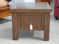 1297 · OAK SINGLE DRAWER LAMP TABLE H
