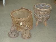 1324 · 2 CANE PLANTERS, 2 CANE BELLS