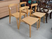 SET OF 4 OAK DESIGNER TIMBER D