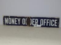 1429 · VINTAGE ENAMEL OFFICE SIGN L-5