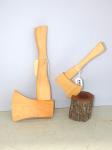 1431 · 2 HUON PINE HAND CARVED AXES