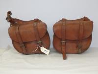 2 LEATHER SADDLE BAGS
