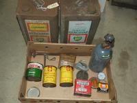 GREASE TINS, KEROSENE TINS ETC