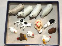 1502 · 12 VARIOUS LEAD FARMYARD FIGUR