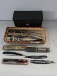 TRAY WITH CUT THROAT RAZORS, S