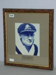 FRAMED SIR DONALD BRADMAN PICT