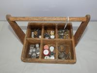 PINE TRAY OF ASSORTED WATCHES