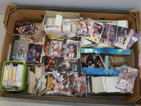 BOX WITH NBA TRADING CARDS ETC