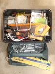 4 TUBS WITH HAND TOOLS, POWER